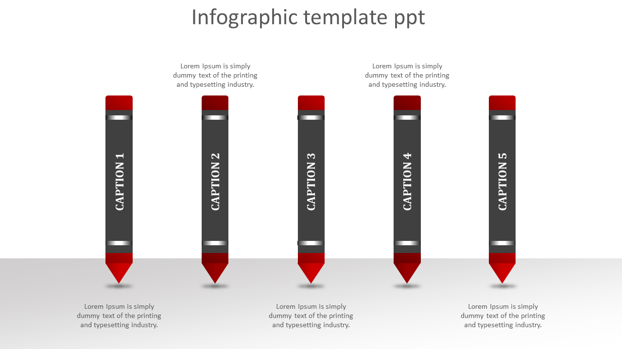infographic template ppt-5-red